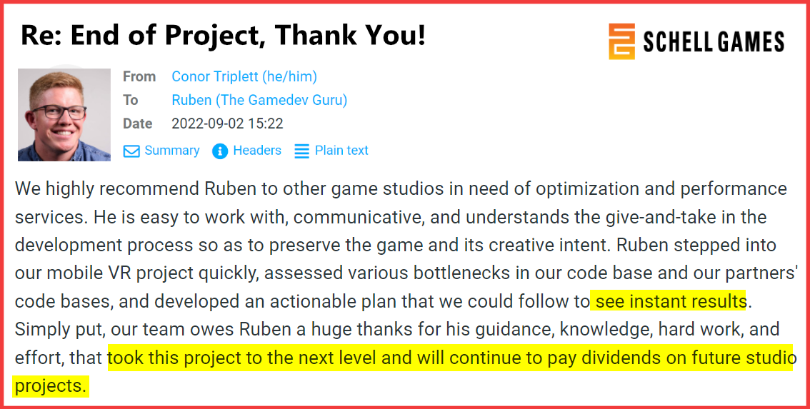 Schell Games testimonial