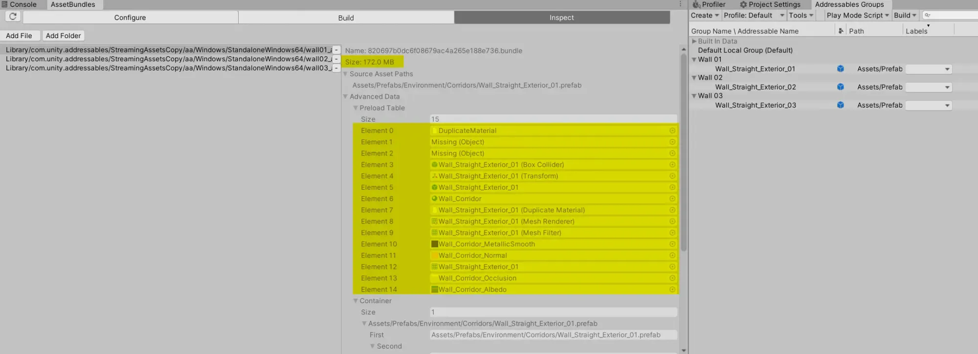 Unity Asset Bundle Browser: Contents