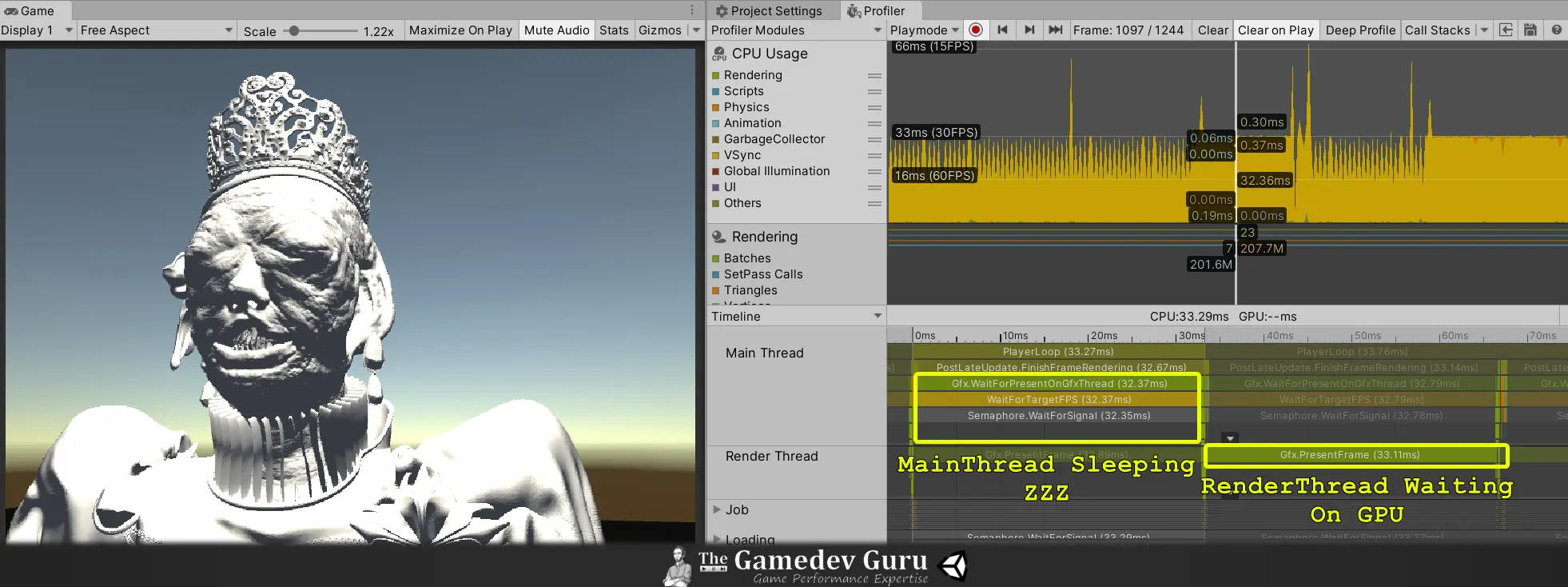 Profiling Session Showing Vertex-Count Bottleneck